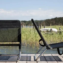 Quick solstol Textaline black-aluminium