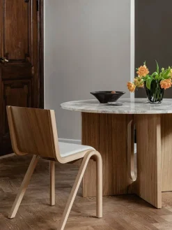 Ready stol klädd sits Natural oak-Audo Bouclé 02