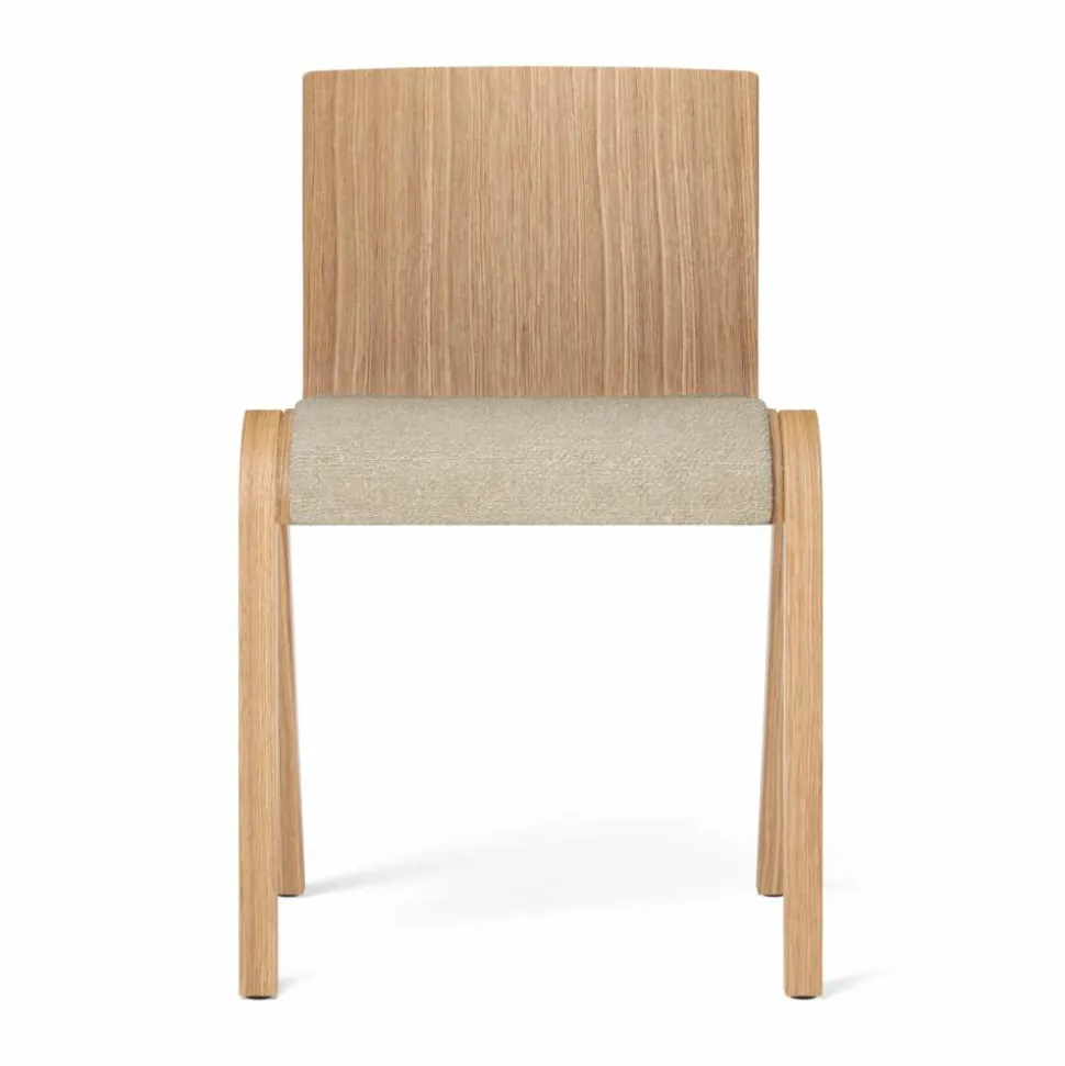 Ready stol klädd sits Natural oak-Audo Bouclé 02