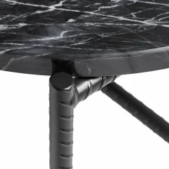 Rebar sidobord Ø45 cm Black marble-black