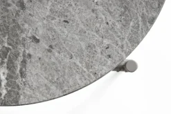 Rebar sidobord Ø45 cm Grey marble-fossil