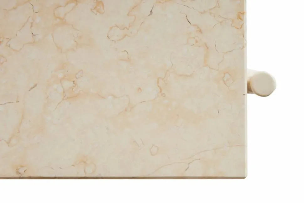 Rebar soffbord 80x49x40 5 cm Beige marble-alabaster