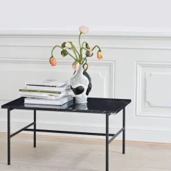 Rebar soffbord 80x84x33 cm Black marble-black
