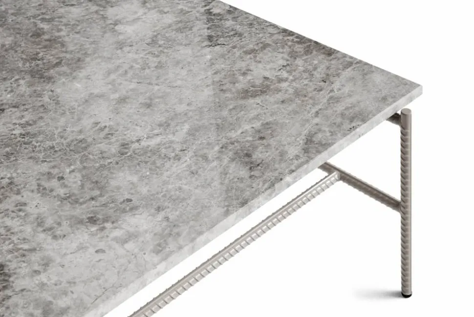 Rebar soffbord 80x84x33 cm Grey marble-fossil