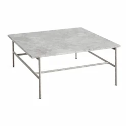 Rebar soffbord 80x84x33 cm Grey marble-fossil