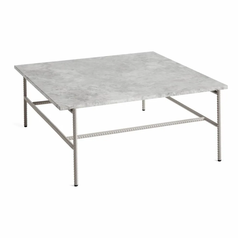Rebar soffbord 80x84x33 cm Grey marble-fossil
