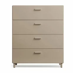 Relief byrå bred med ben 82x92 2 cm beige
