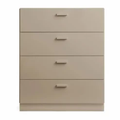 Relief byrå bred med sockel 82x92 2 cm beige