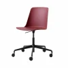 Rely HW28 kontorsstol red brown svart snurrstativ