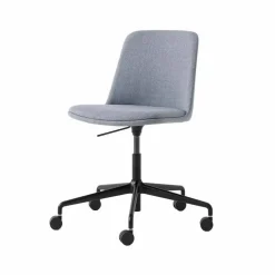 Rely HW31 kontorsstol tyg re-wool 718 grey svart stativ