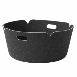 Restore förvaringskorg rund Black melange (svart)