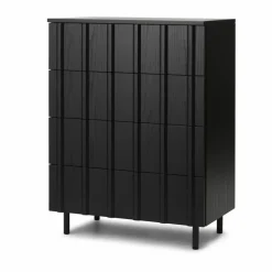 Rib dresser 4 lådor Soft Black