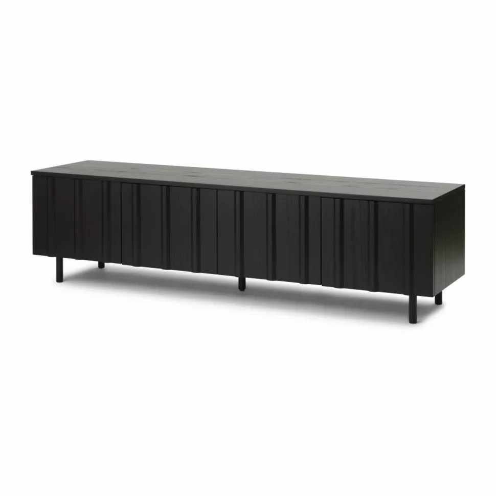 Rib sideboard låg Soft Black