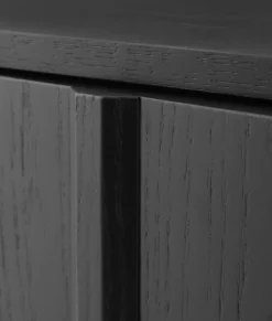 Rib sideboard låg Soft Black