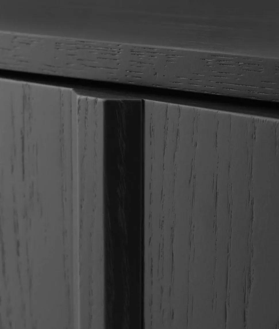 Rib sideboard låg Soft Black