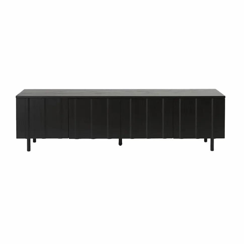 Rib sideboard låg Soft Black