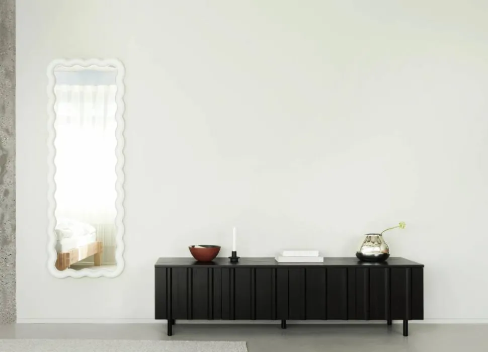 Rib sideboard låg Soft Black