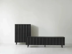 Rib sideboard låg Soft Black