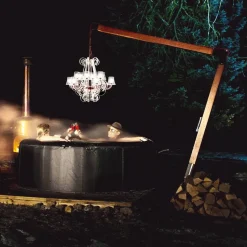 RockCoco ljuskrona transparent röd sladd