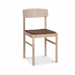 Rod stolsdyna läder konjak