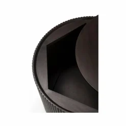 Roller Max sidobord Mahogny dark brown round