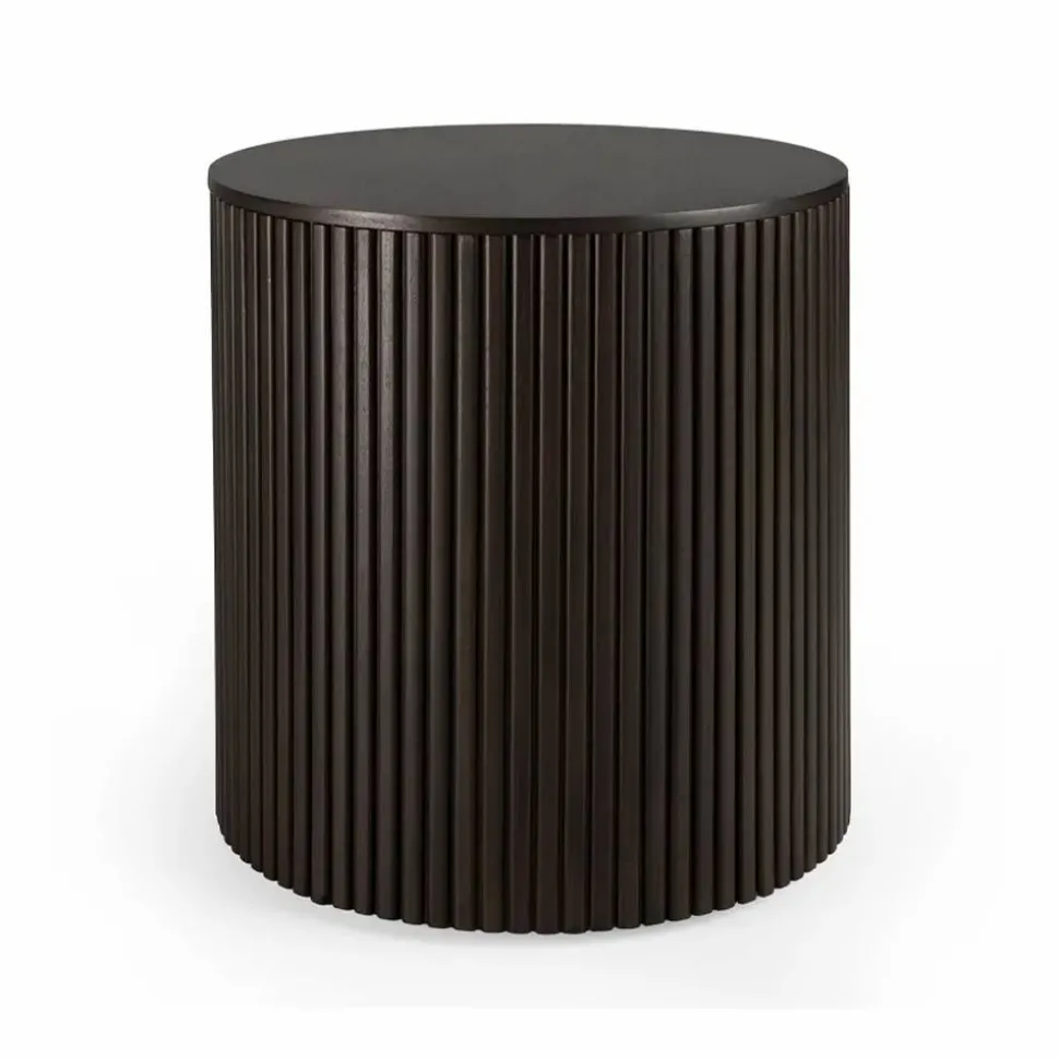 Roller Max sidobord Mahogny dark brown round