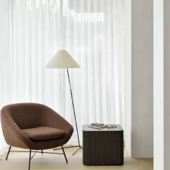 Roller Max sidobord Mahogny dark brown round