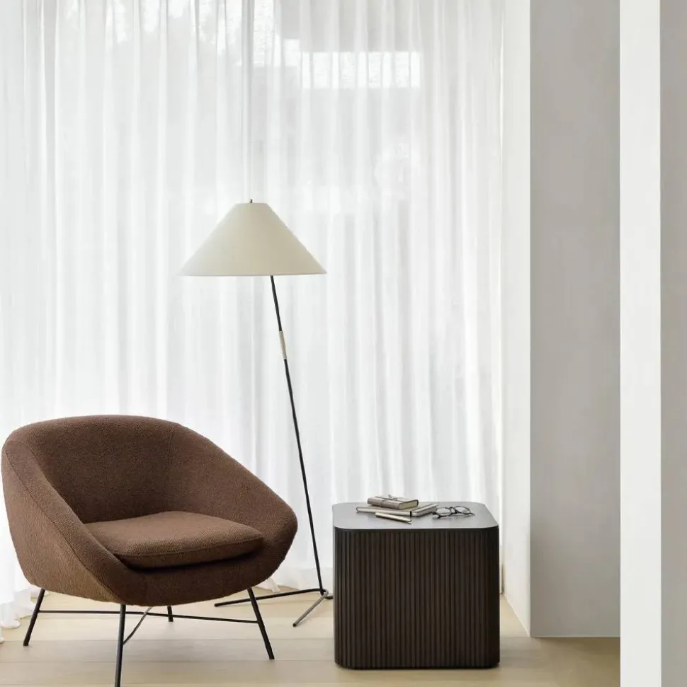 Roller Max sidobord Mahogny dark brown round