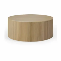 Roller Max soffbord runt Ek Ø80 cm