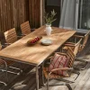 Rörvik matstol Teak-rostfritt stål