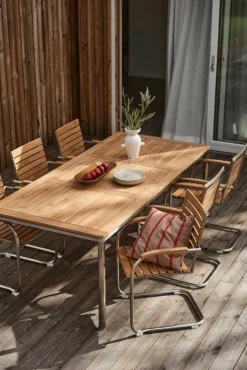 Rörvik matstol Teak-rostfritt stål