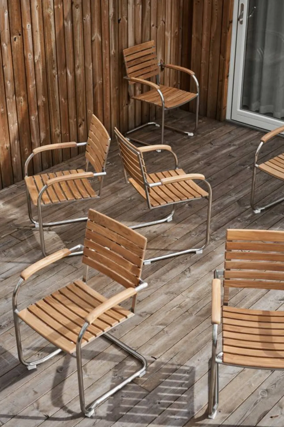 Rörvik matstol Teak-rostfritt stål