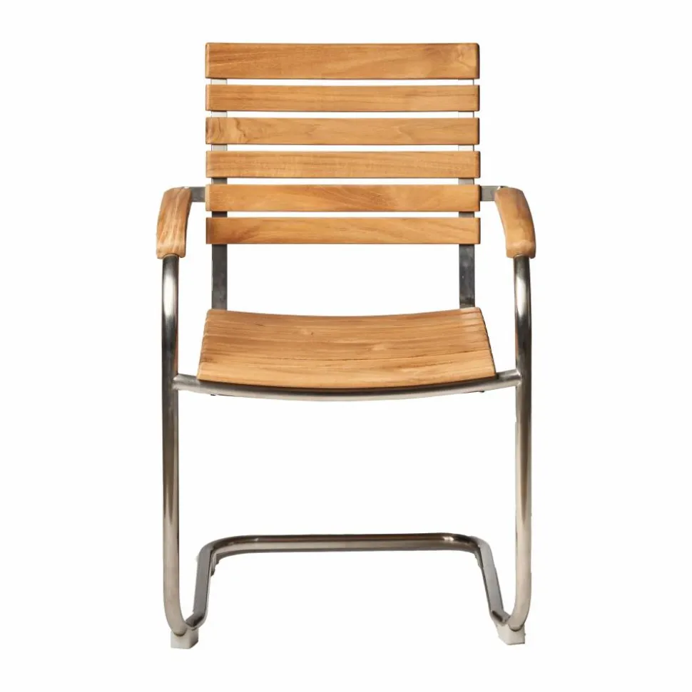 Rörvik matstol Teak-rostfritt stål