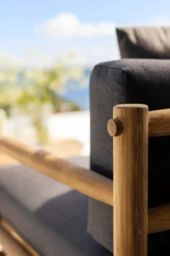 Saltholm soffa teak-gråbrun dyna