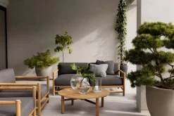 Saltholm soffa teak-gråbrun dyna
