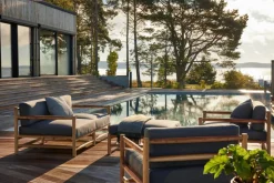 Saltholm soffa teak-gråbrun dyna