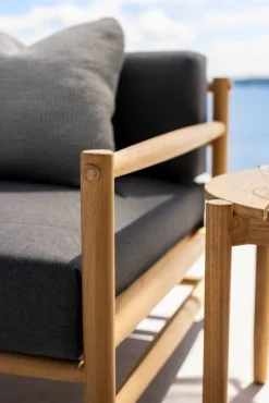 Saltholm soffa teak-gråbrun dyna