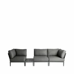 Santander sidobord 75x43x24 cm Grå aluminium