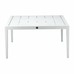 Santander soffbord 78x78x40 cm Vit aluminium