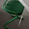 S70-3 barpall Elmo Nordic läder Svart-kromstativ