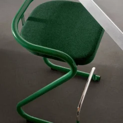 S70-3 barpall Elmo Nordic läder Svart-kromstativ
