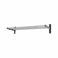 Scherlin hallhylla 12 stål/svart svartlackerad aluminium