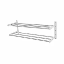Scherlin skohylla 12 Stål/vit-vitlackerad aluminium