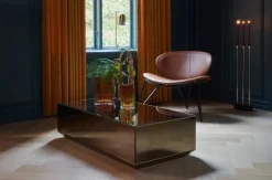 Semper loungestol Black-cognac