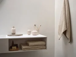 Sensu burk med lock Ø6 5x9 cm Sand