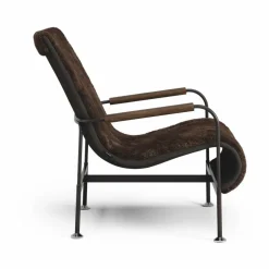 Serpentine fåtölj Fårskinn Espresso-mörkbrun