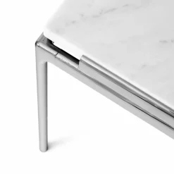 Sett LN13 soffbord Bianco carrara-dark chrome