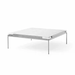 Sett LN13 soffbord Bianco carrara-dark chrome
