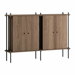 Shelving System Cabinet skåp Rökt ek-black 163x115x35 cm S.115.2.E