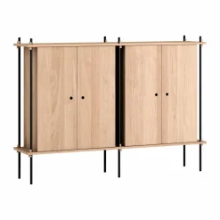 Shelving System Cabinet skåp Ek-black 163x115x35 cm S.115.2.E
